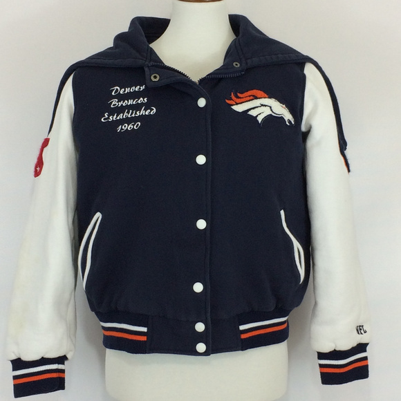 NFL Team Apparel Jackets & Blazers - Broncos Jacket W/ Zipper Hood  SZ L  RARE